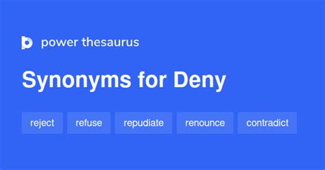 Synonyms for Deny .
